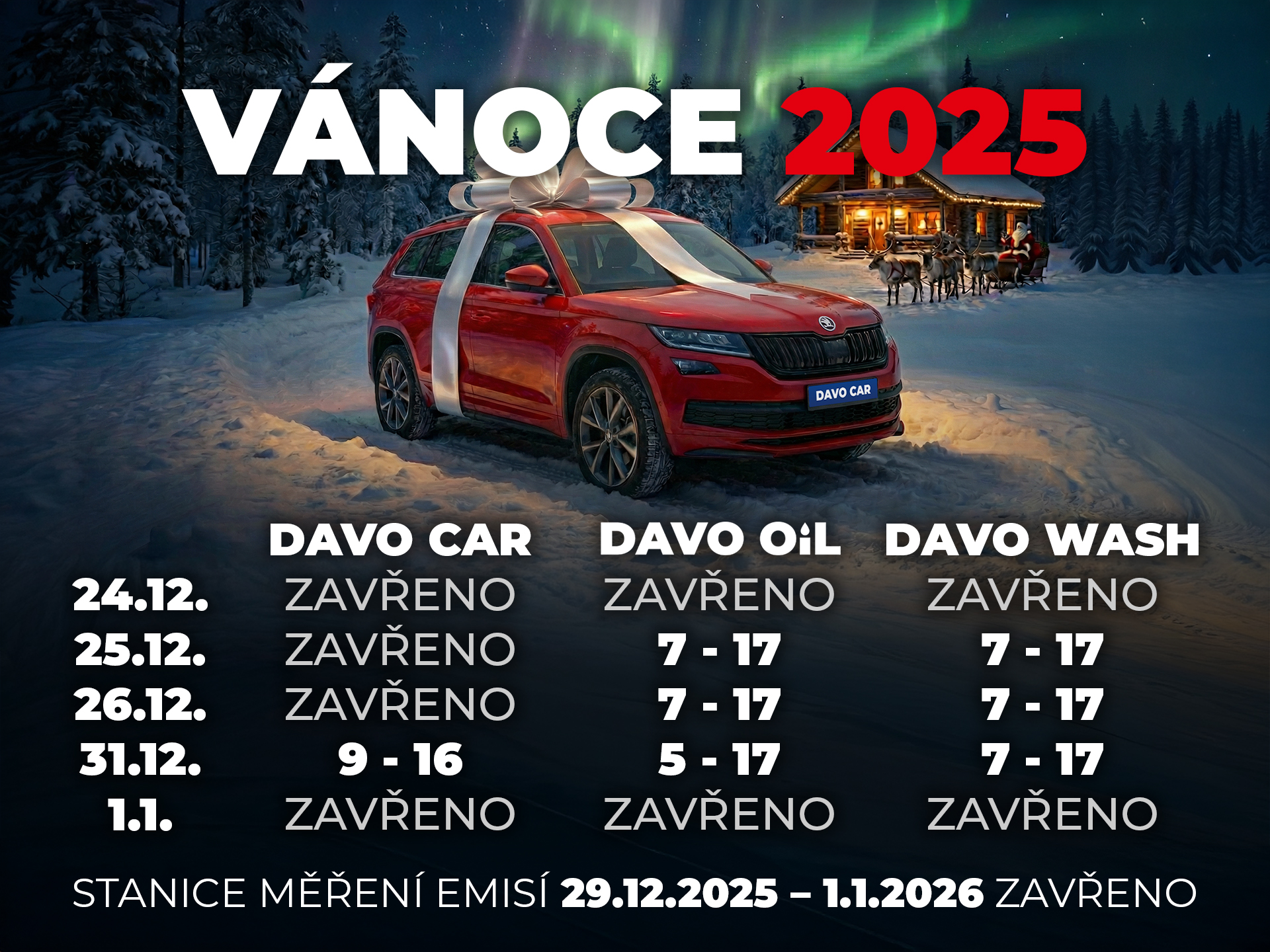 V&aacute;nočn&iacute; otev&iacute;rac&iacute; doba